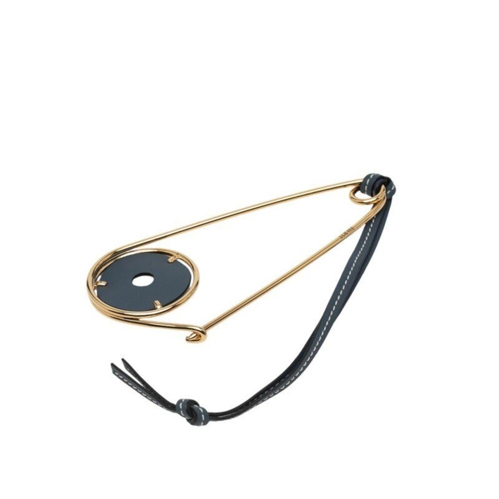 Loewe Meccano Pin Charm Plated Leather Gold